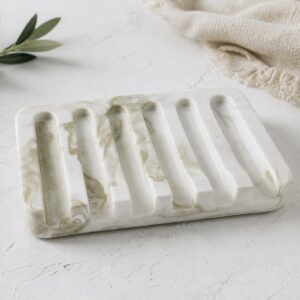 Mineral Stone Soap Dish- Sage Stone